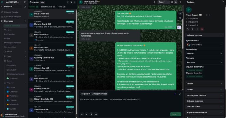 CHATWOOT + BOTPRO, A EVOLUÇÃO DO ATENDIMENTO CORPORATIVO